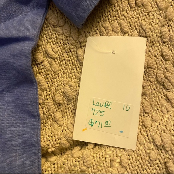 Vintage kids Lavender Blue shirt sleeve button down shirt dress periwinkle blue - Picture 10 of 13